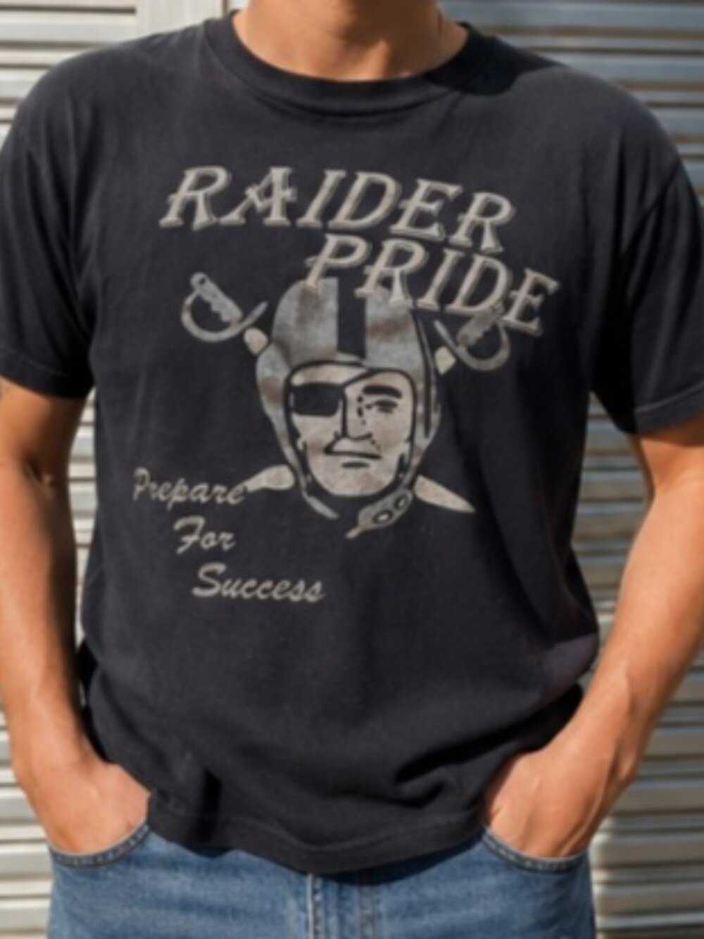 VINTAGE "RAIDERS PRIDE" T-SHIRT - BLACK - XXL